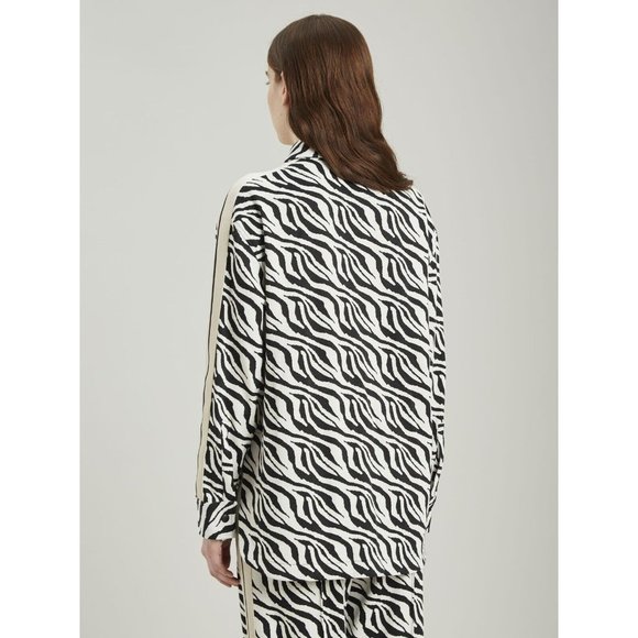 Palm Angels Shirt Womens Black White Zebra Stretch Woven Sz S - Picture 3 of 12